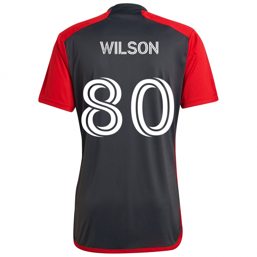 Dětské Shafique Wilson #80 Šedá Červená Domů Hráčské Dresy 2024/25 Dres