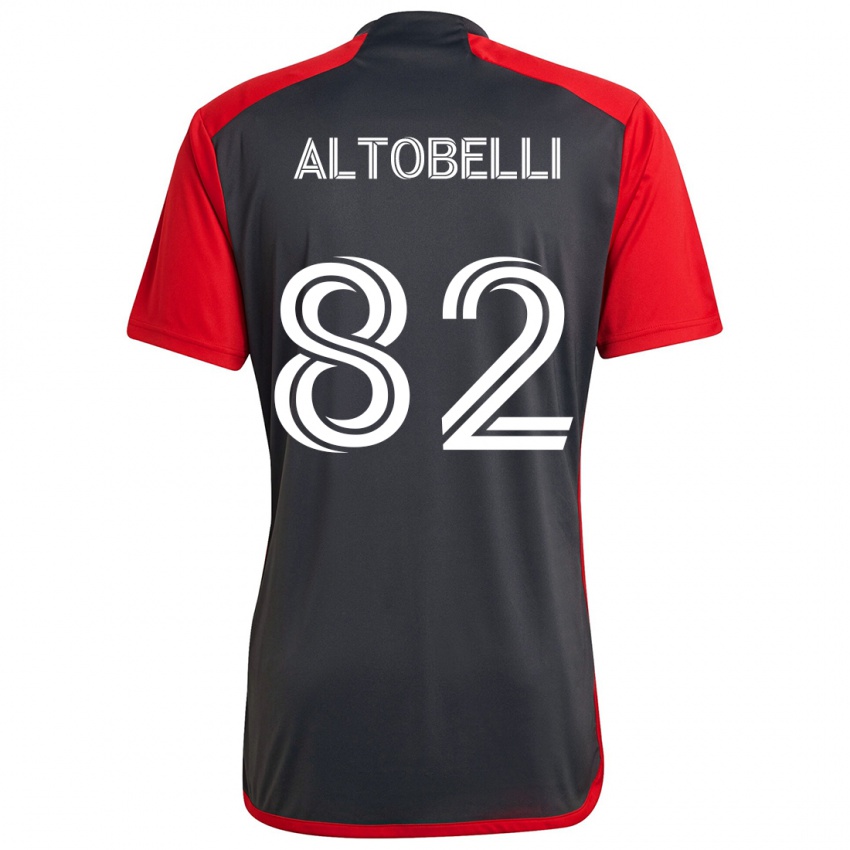 Dětské Julian Altobelli #82 Šedá Červená Domů Hráčské Dresy 2024/25 Dres