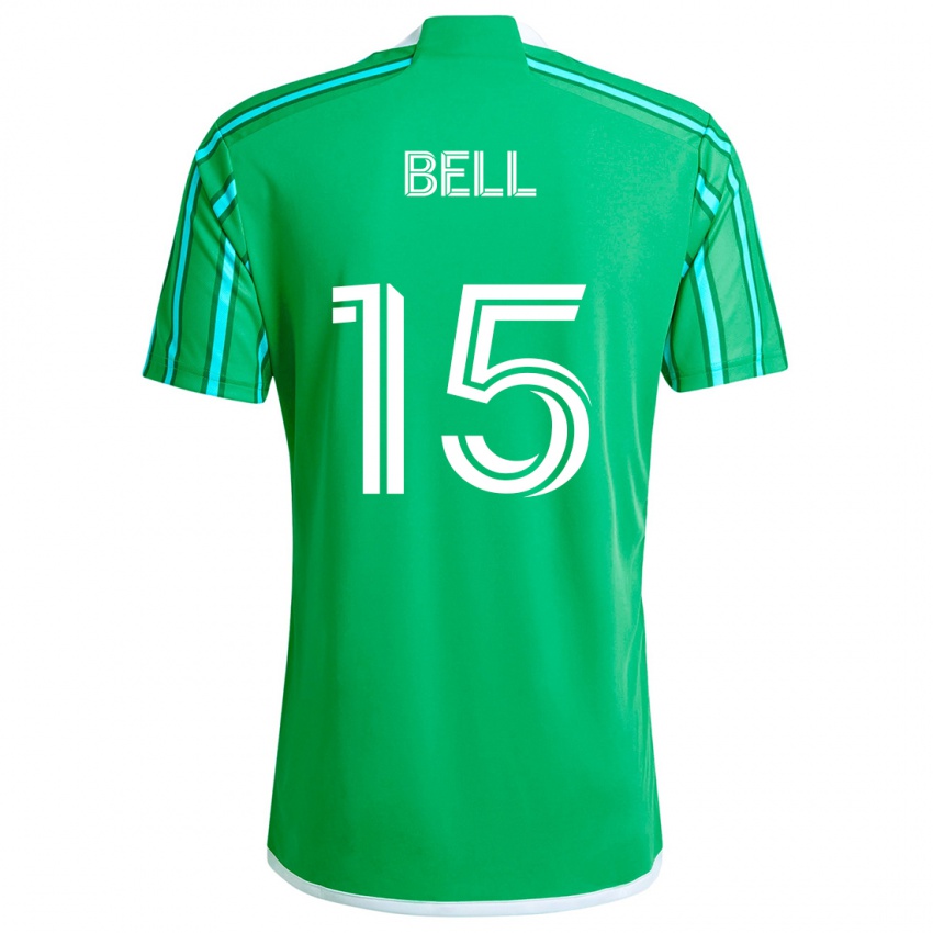 Dětské Jon Bell #15 Zelená Bílá Domů Hráčské Dresy 2024/25 Dres