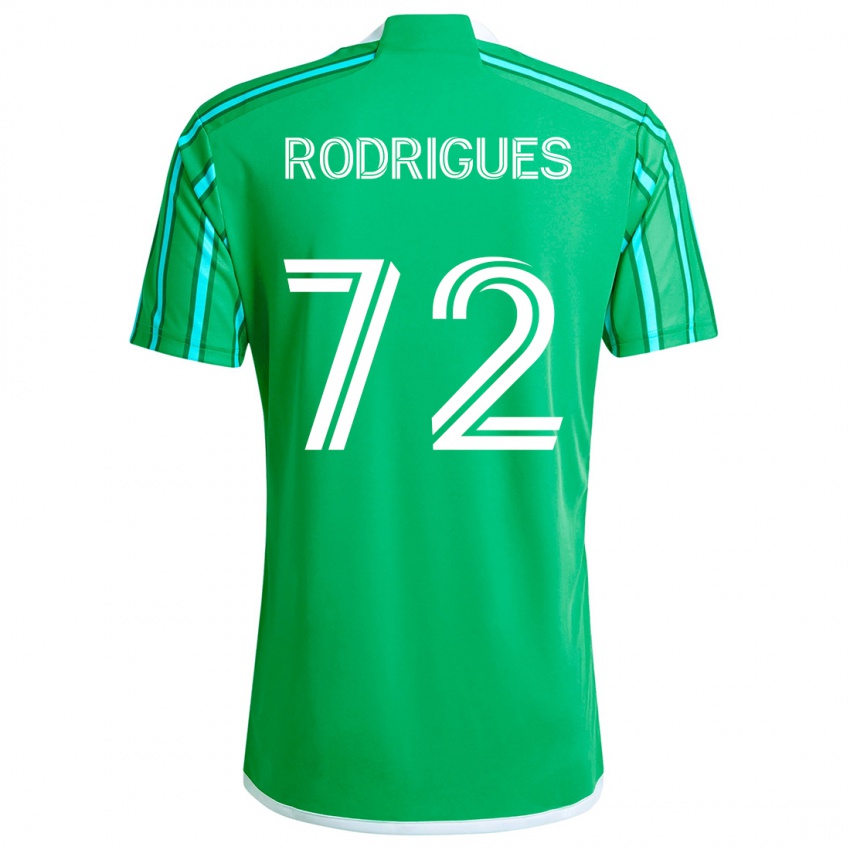 Dětské Braudílio Rodrigues #72 Zelená Bílá Domů Hráčské Dresy 2024/25 Dres