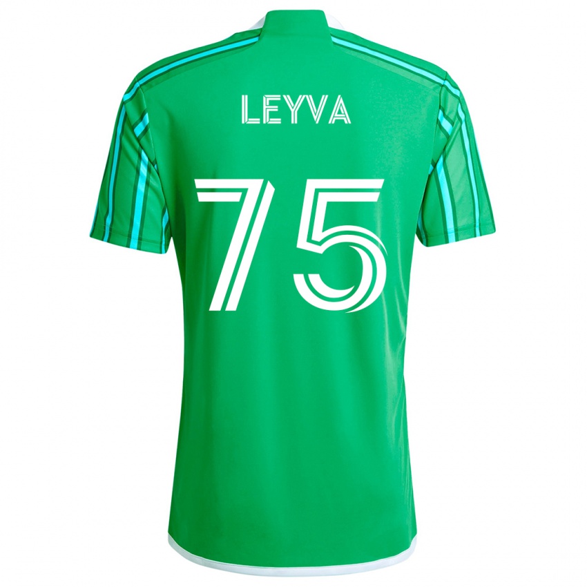 Dětské Danny Leyva #75 Zelená Bílá Domů Hráčské Dresy 2024/25 Dres