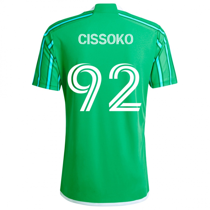 Dětské Abdoulaye Cissoko #92 Zelená Bílá Domů Hráčské Dresy 2024/25 Dres