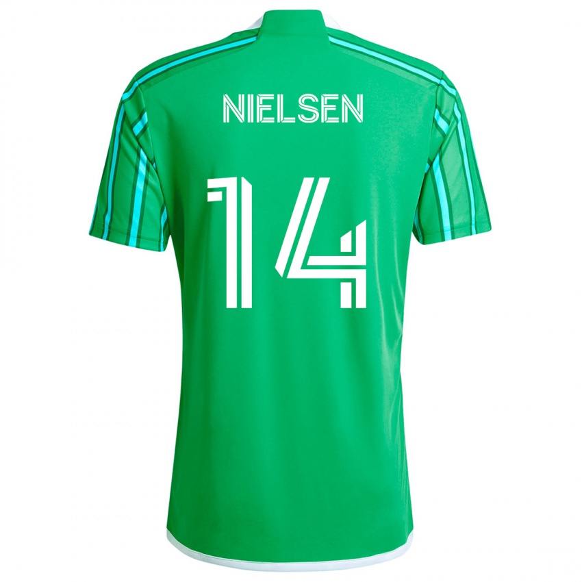 Dětské Taylor Nielsen #14 Zelená Bílá Domů Hráčské Dresy 2024/25 Dres