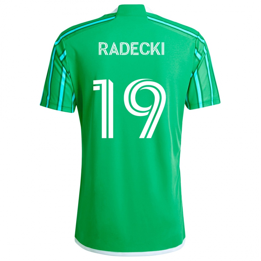 Dětské Taylor Radecki #19 Zelená Bílá Domů Hráčské Dresy 2024/25 Dres