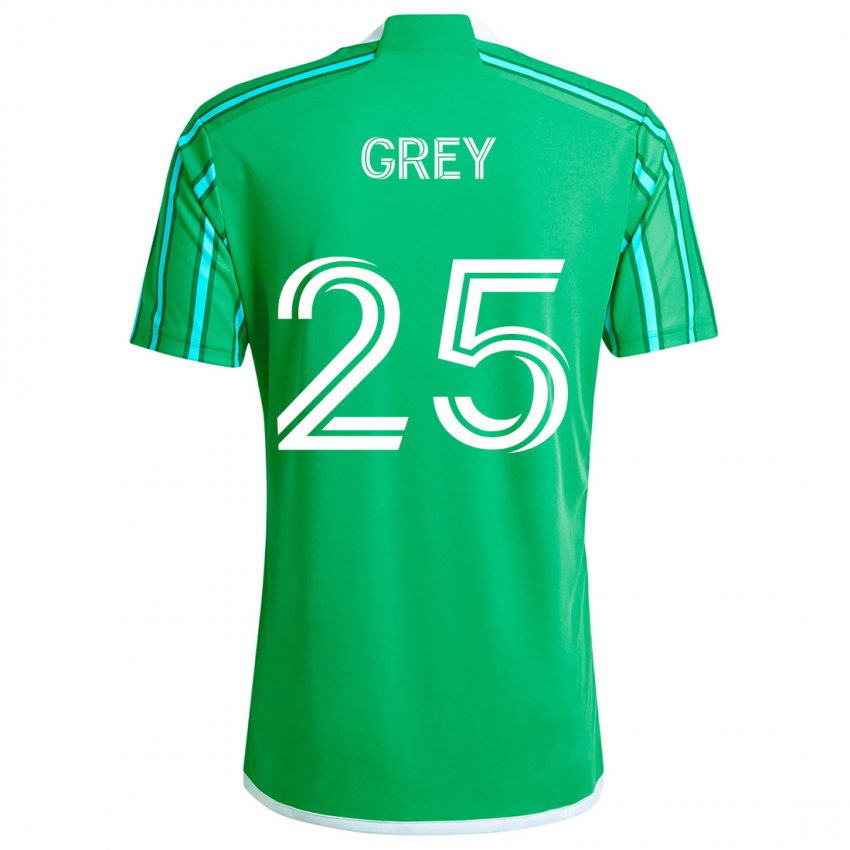 Dětské Mireya Grey #25 Zelená Bílá Domů Hráčské Dresy 2024/25 Dres