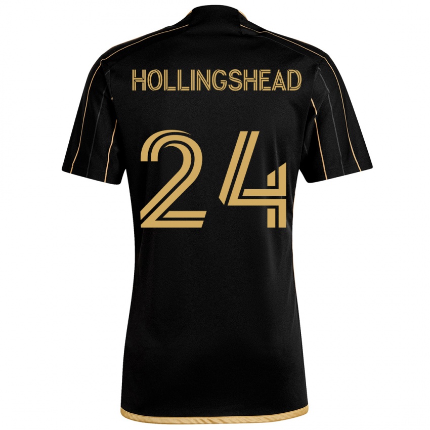 Dětské Ryan Hollingshead #24 Černé Zlato Domů Hráčské Dresy 2024/25 Dres