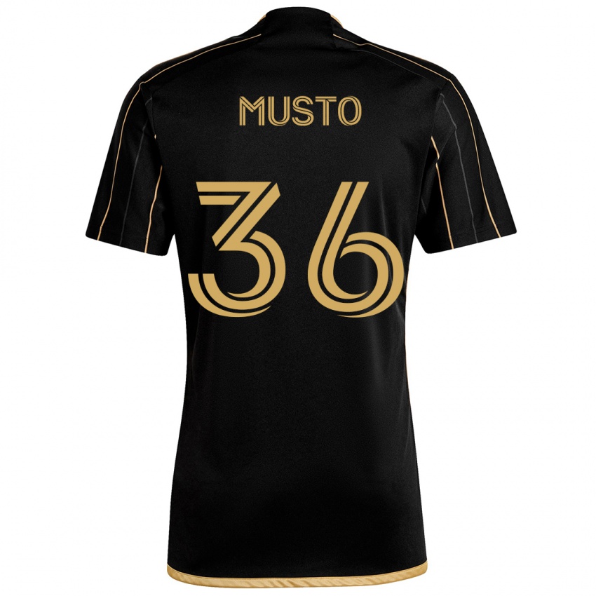 Dětské Tommy Musto #36 Černé Zlato Domů Hráčské Dresy 2024/25 Dres