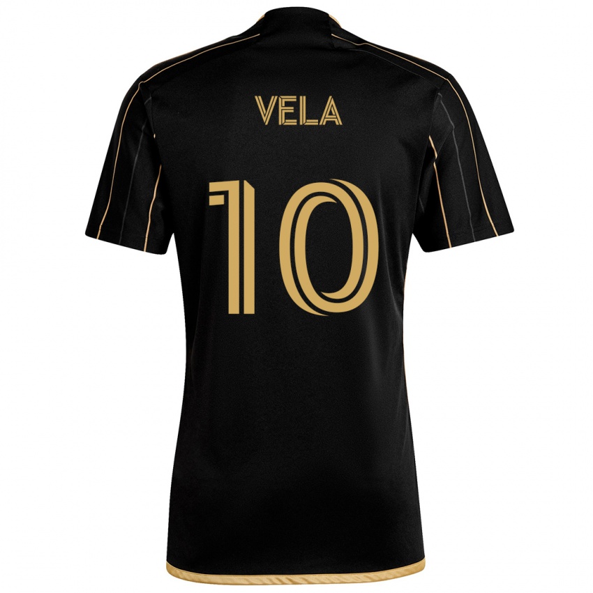 Dětské Carlos Vela #10 Černé Zlato Domů Hráčské Dresy 2024/25 Dres