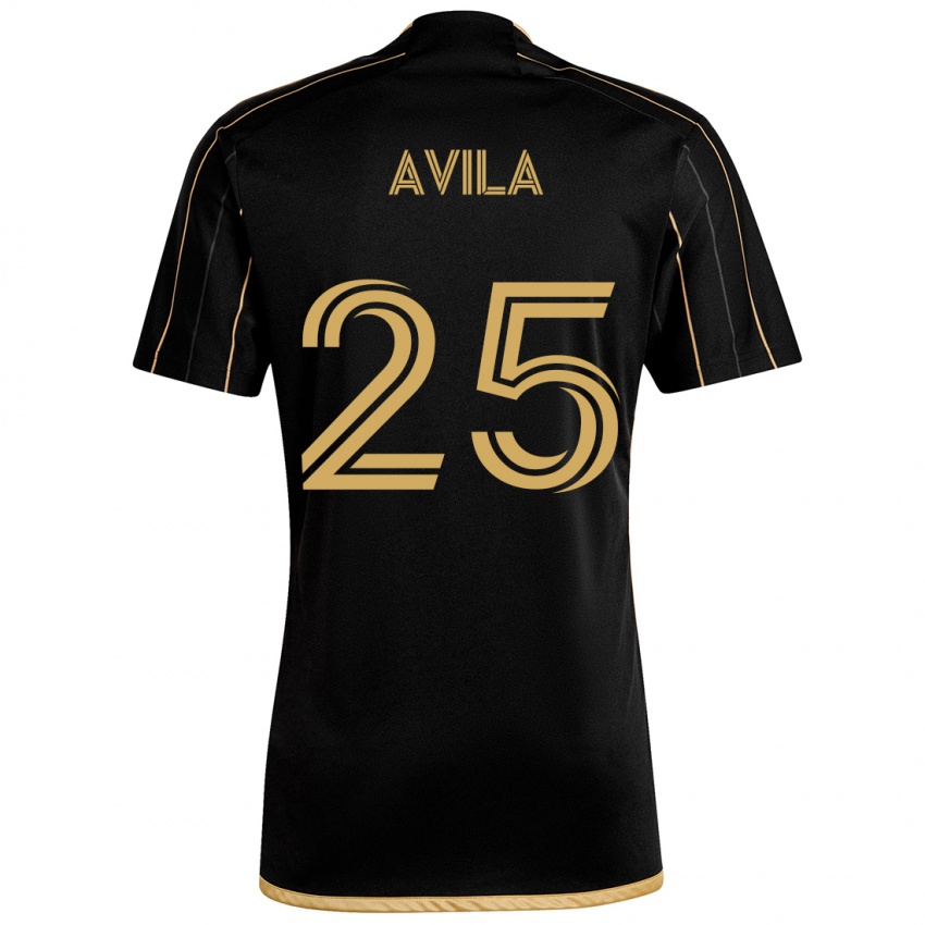 Dětské Armando Avila #25 Černé Zlato Domů Hráčské Dresy 2024/25 Dres