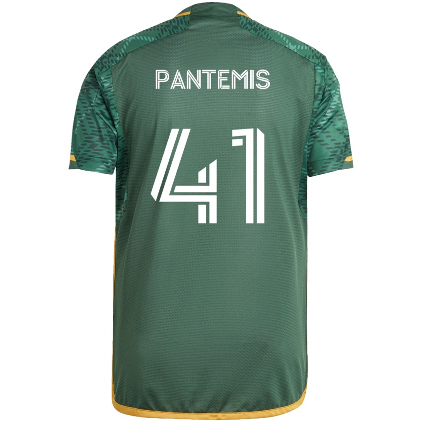 Dětské James Pantemis #41 Zelená Oranžová Domů Hráčské Dresy 2024/25 Dres