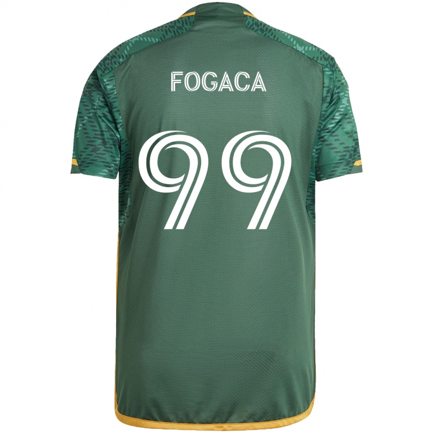 Dětské Nathan Fogaça #99 Zelená Oranžová Domů Hráčské Dresy 2024/25 Dres