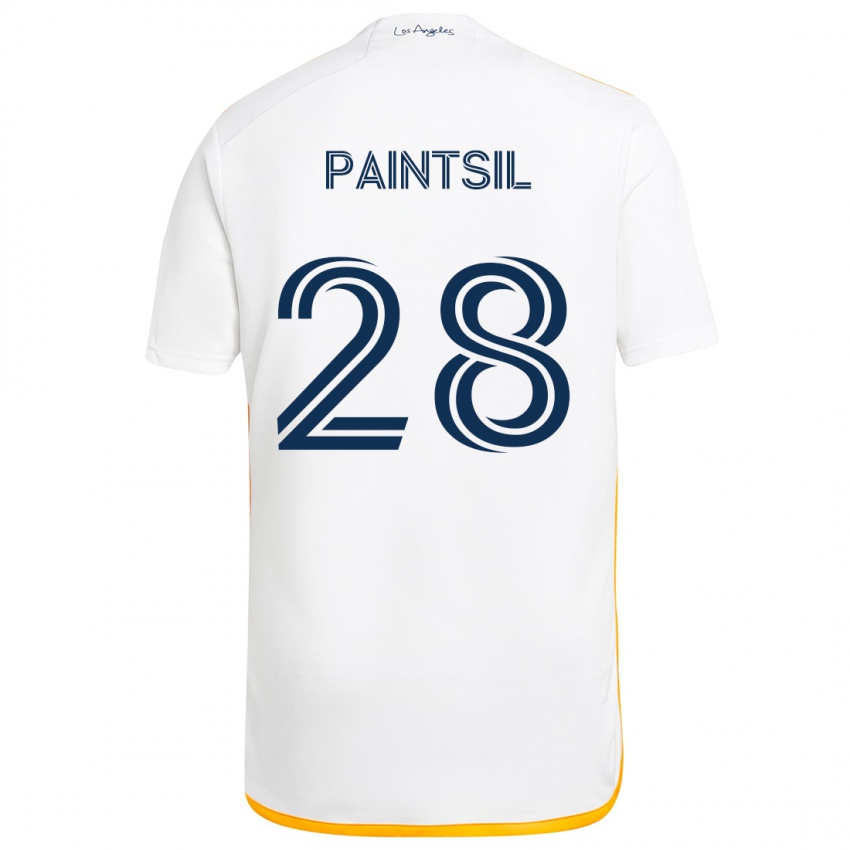 Dětské Joseph Paintsil #28 Bílá Žlutá Domů Hráčské Dresy 2024/25 Dres