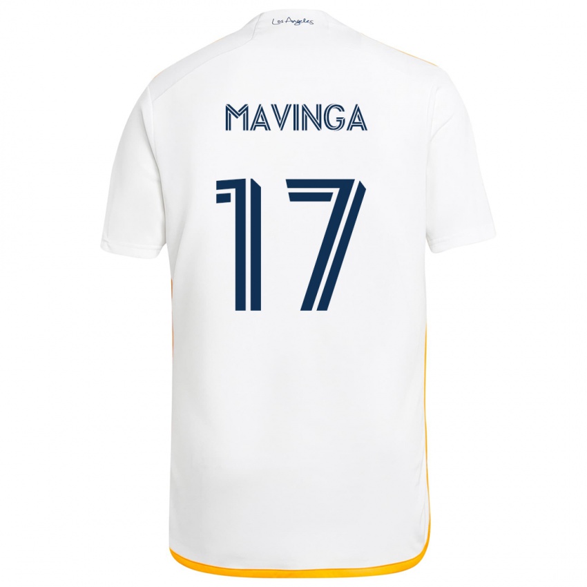 Dětské Chris Mavinga #17 Bílá Žlutá Domů Hráčské Dresy 2024/25 Dres