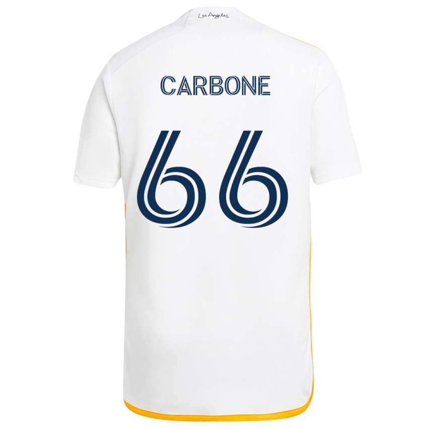 Dětské Matteo Carbone #66 Bílá Žlutá Domů Hráčské Dresy 2024/25 Dres