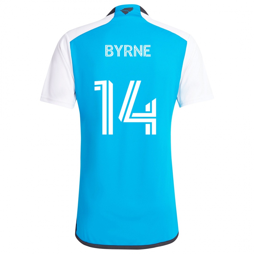 Dětské Nathan Byrne #14 Modrá Bílá Domů Hráčské Dresy 2024/25 Dres