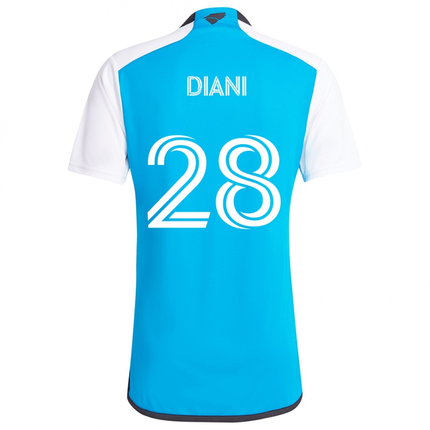 Dětské Djibril Diani #28 Modrá Bílá Domů Hráčské Dresy 2024/25 Dres