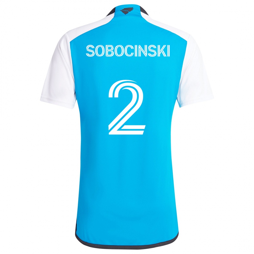 Dětské Jan Sobocinski #2 Modrá Bílá Domů Hráčské Dresy 2024/25 Dres