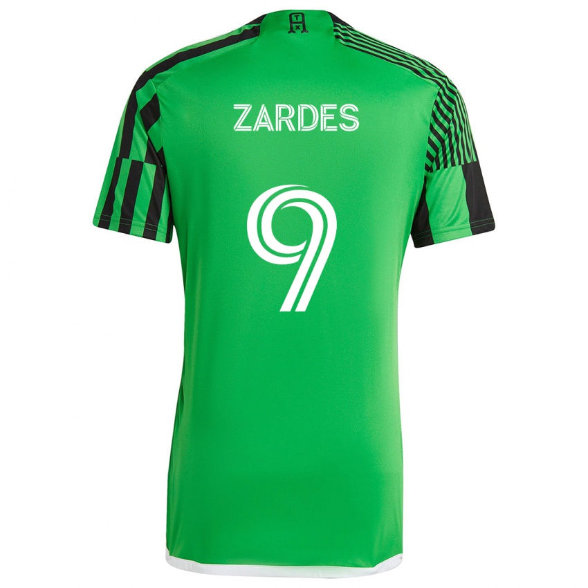 Dětské Gyasi Zardes #9 Zelená Černá Domů Hráčské Dresy 2024/25 Dres