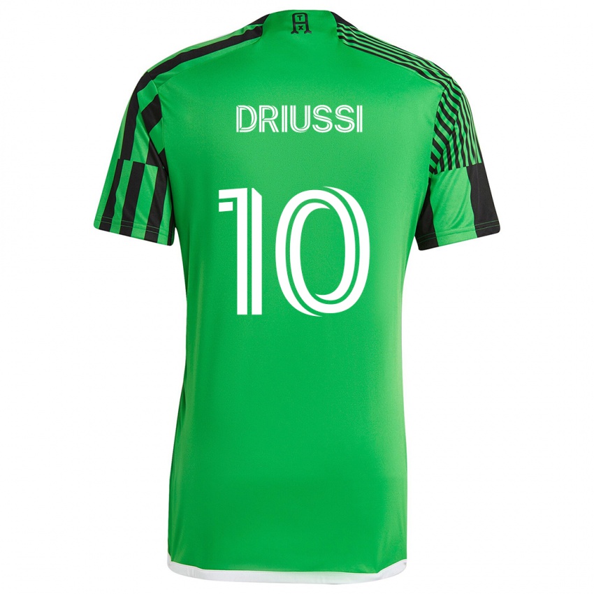 Dětské Sebastián Driussi #10 Zelená Černá Domů Hráčské Dresy 2024/25 Dres