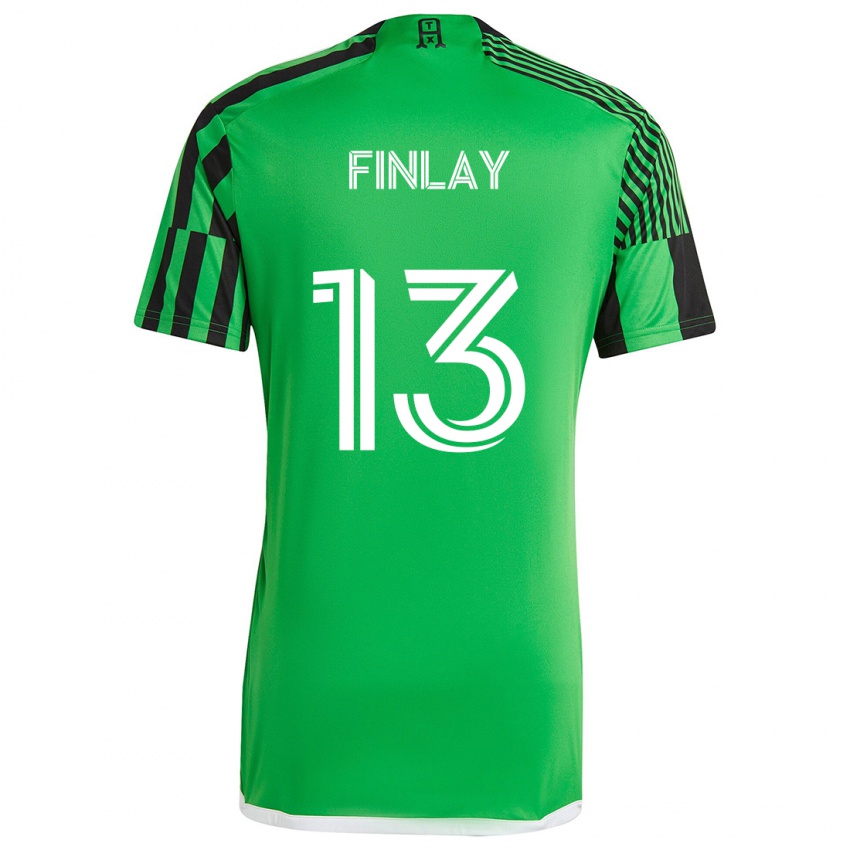 Dětské Ethan Finlay #13 Zelená Černá Domů Hráčské Dresy 2024/25 Dres