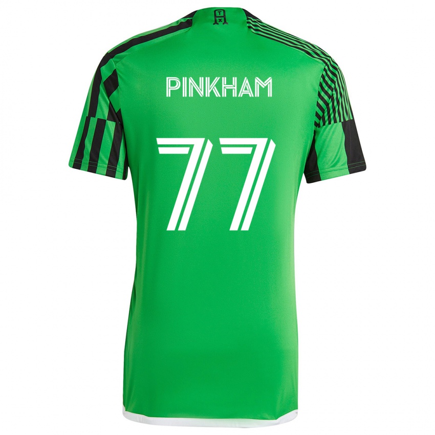 Dětské Chris Pinkham #77 Zelená Černá Domů Hráčské Dresy 2024/25 Dres