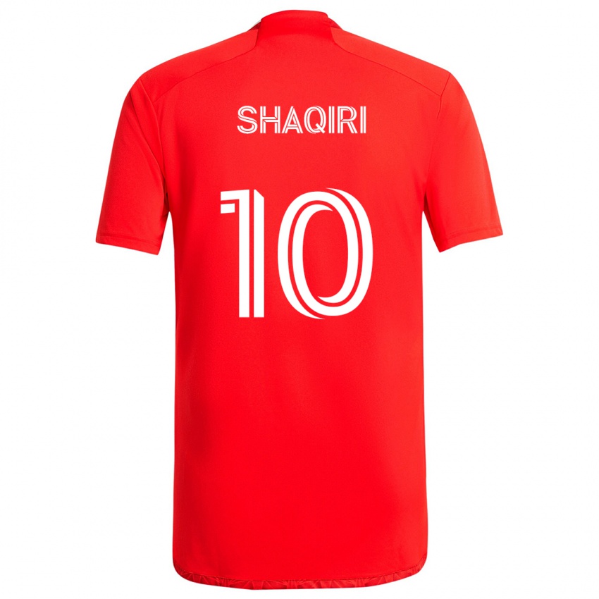 Dětské Xherdan Shaqiri #10 Červená Bílá Domů Hráčské Dresy 2024/25 Dres