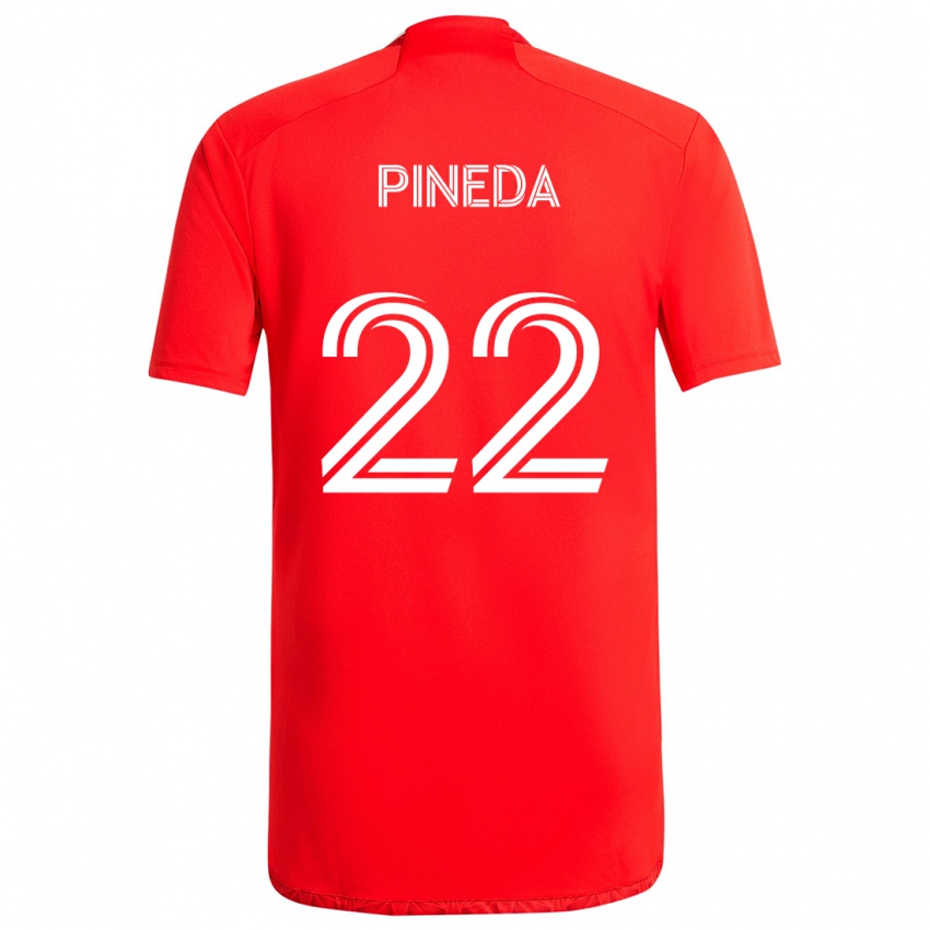 Dětské Mauricio Pineda #22 Červená Bílá Domů Hráčské Dresy 2024/25 Dres