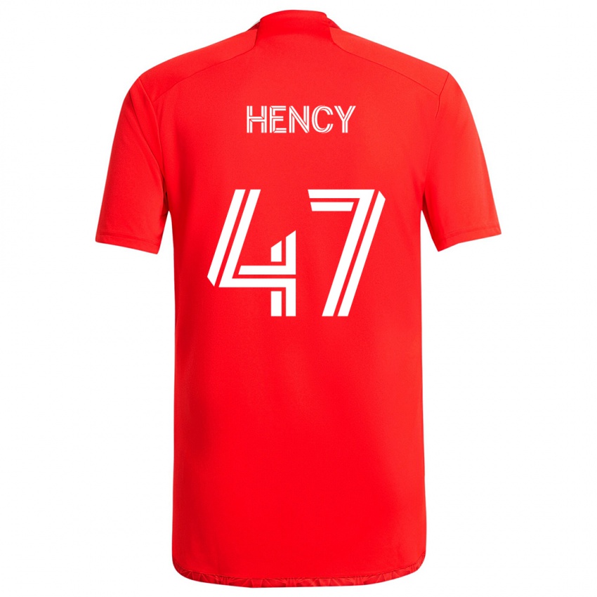 Dětské Billy Hency #47 Červená Bílá Domů Hráčské Dresy 2024/25 Dres