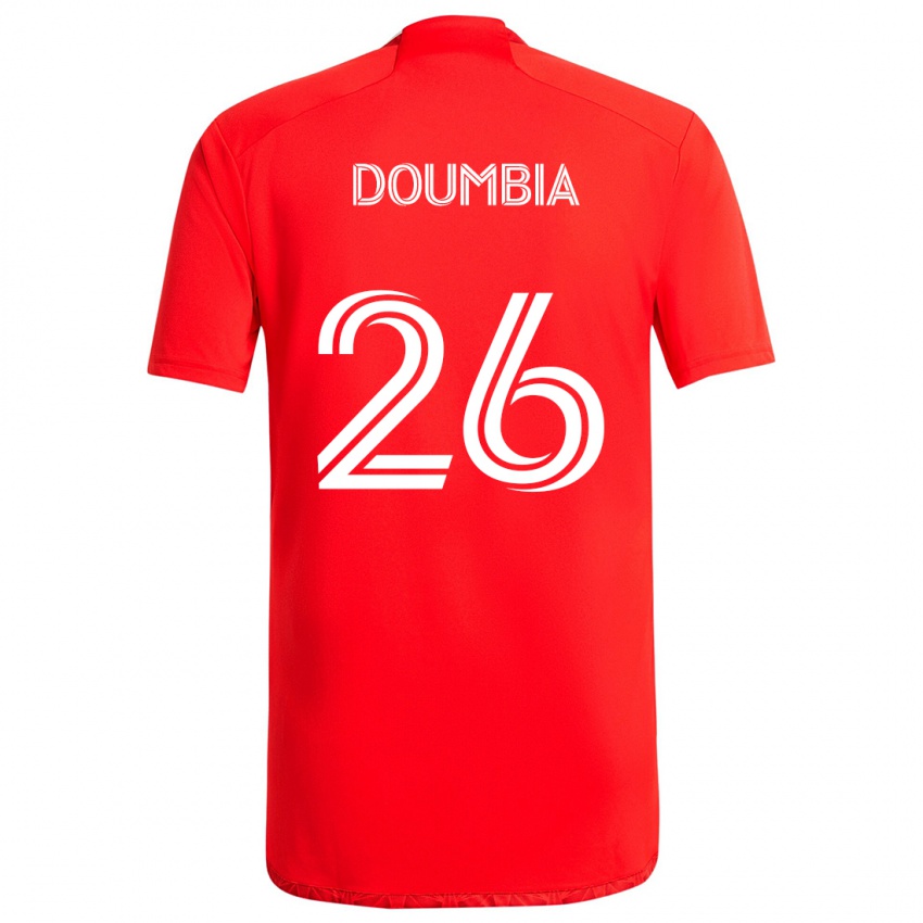 Dětské Ousmane Doumbia #26 Červená Bílá Domů Hráčské Dresy 2024/25 Dres