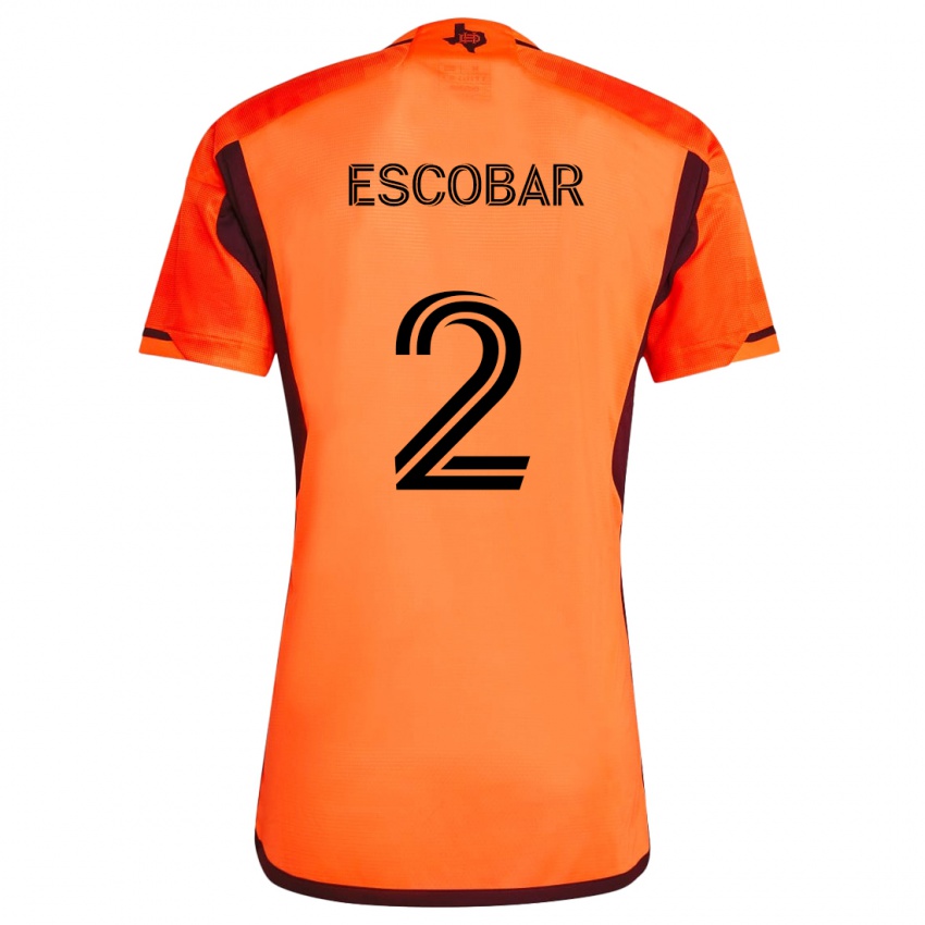 Dětské Franco Escobar #2 Oranžová Černá Domů Hráčské Dresy 2024/25 Dres