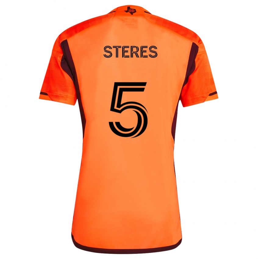 Dětské Daniel Steres #5 Oranžová Černá Domů Hráčské Dresy 2024/25 Dres