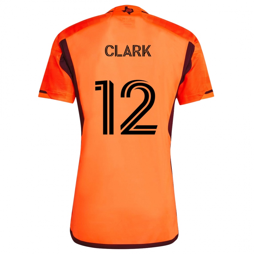 Dětské Steve Clark #12 Oranžová Černá Domů Hráčské Dresy 2024/25 Dres