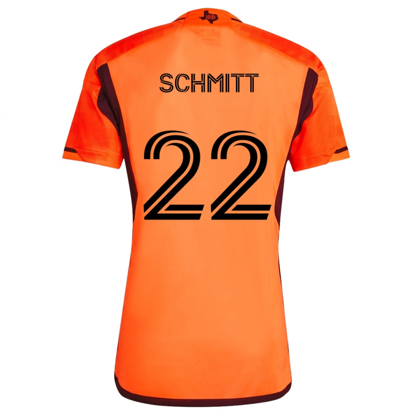 Dětské Tate Schmitt #22 Oranžová Černá Domů Hráčské Dresy 2024/25 Dres