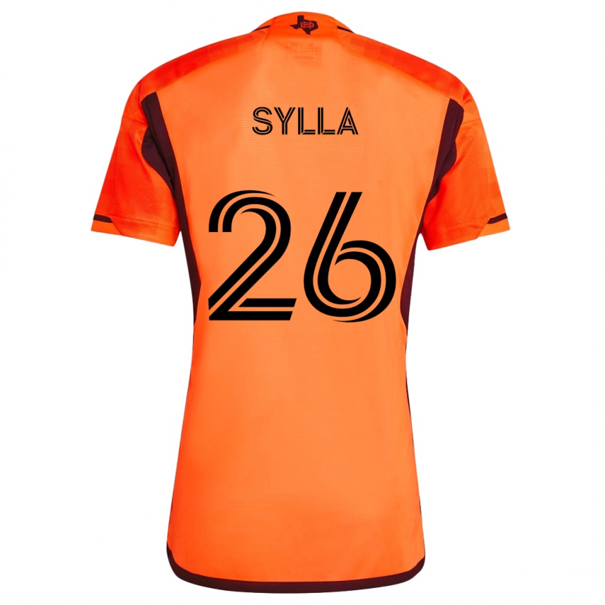 Dětské Ousmane Sylla #26 Oranžová Černá Domů Hráčské Dresy 2024/25 Dres