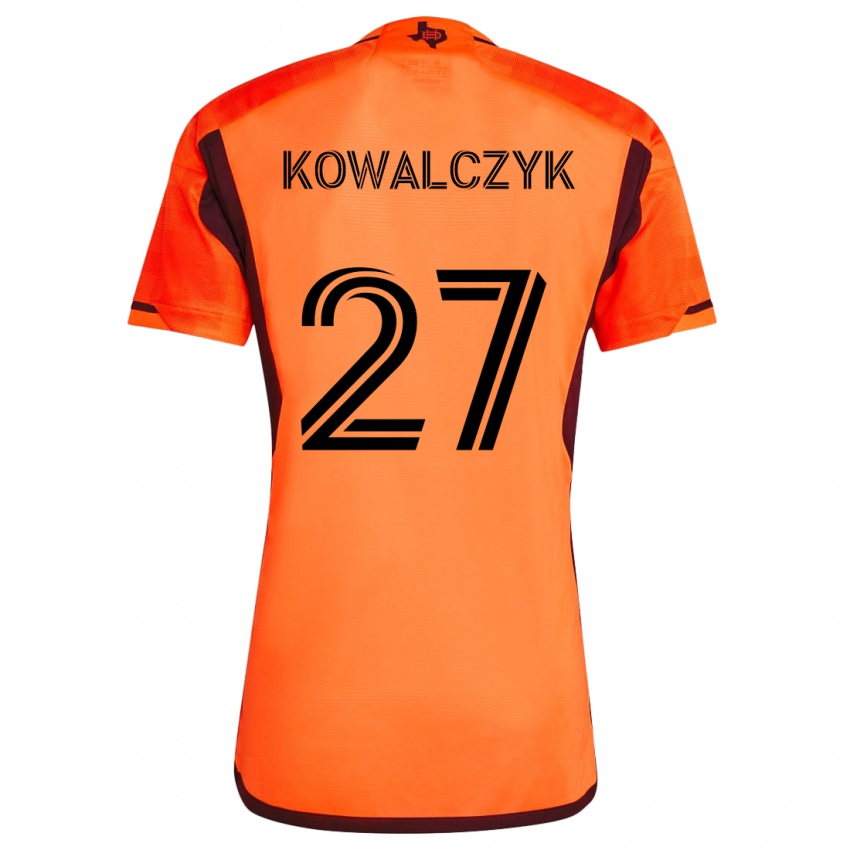 Dětské Sebastian Kowalczyk #27 Oranžová Černá Domů Hráčské Dresy 2024/25 Dres