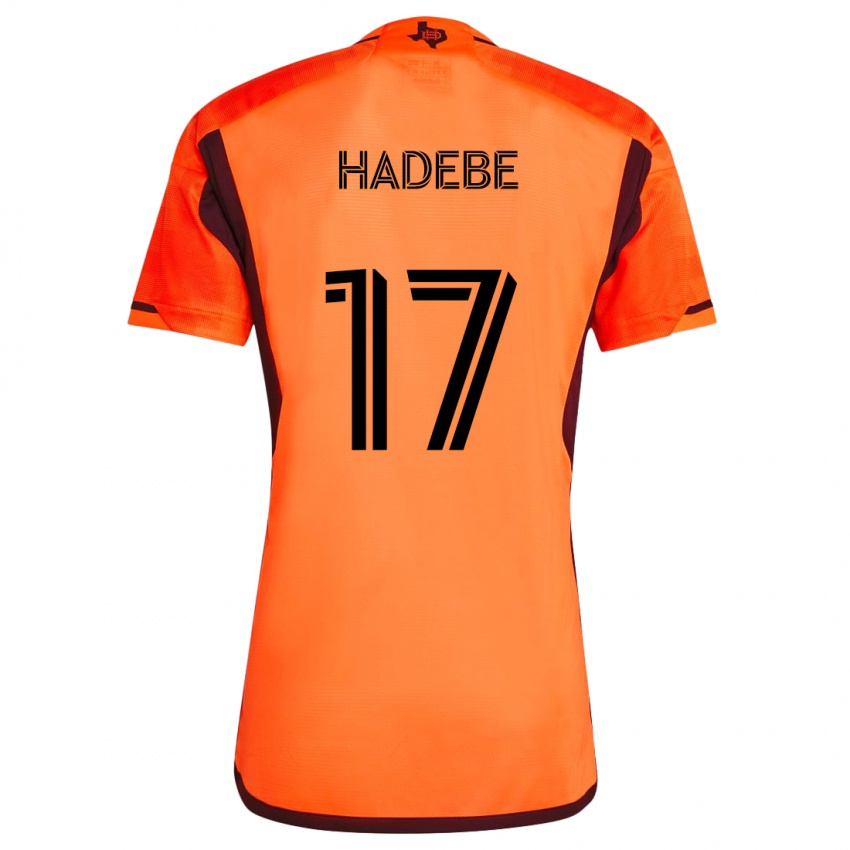 Dětské Teenage Hadebe #17 Oranžová Černá Domů Hráčské Dresy 2024/25 Dres