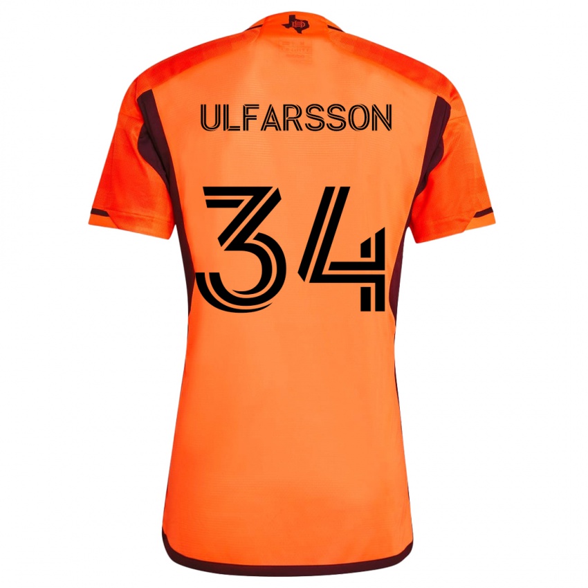 Dětské Thor Úlfarsson #34 Oranžová Černá Domů Hráčské Dresy 2024/25 Dres