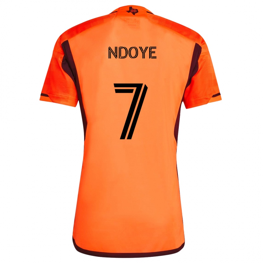 Dětské Papa Ndoye #7 Oranžová Černá Domů Hráčské Dresy 2024/25 Dres