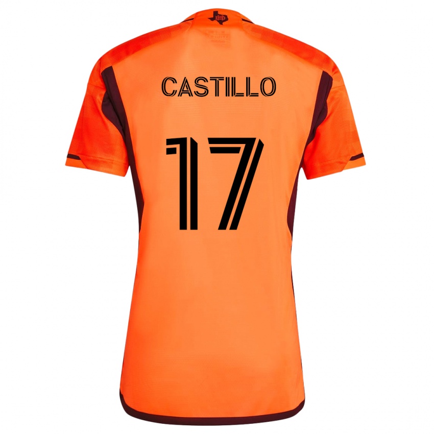 Dětské Joyner Castillo #17 Oranžová Černá Domů Hráčské Dresy 2024/25 Dres