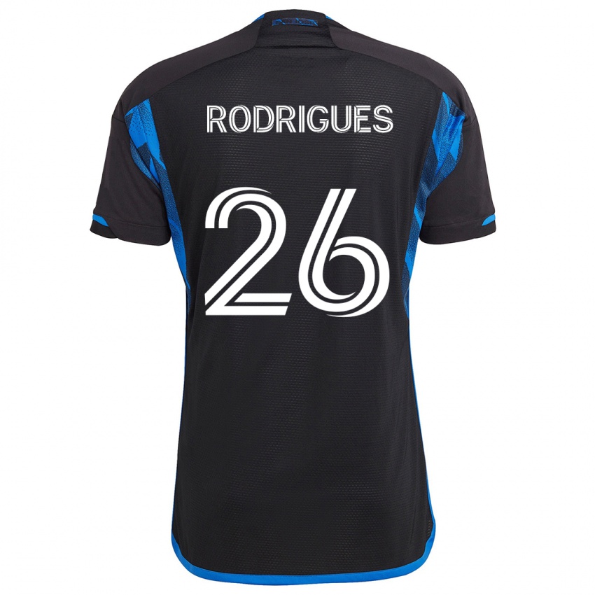 Dětské Rodrigues #26 Modrá Černá Domů Hráčské Dresy 2024/25 Dres