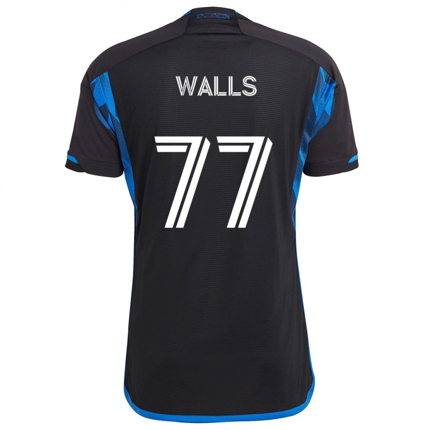 Dětské Casey Walls #77 Modrá Černá Domů Hráčské Dresy 2024/25 Dres