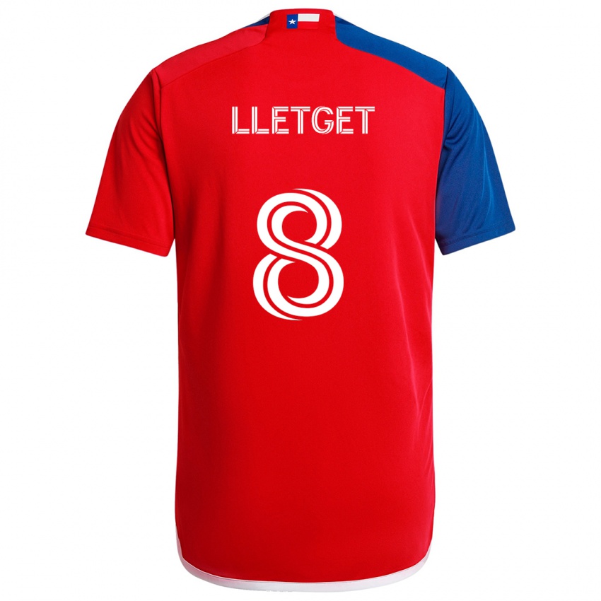 Dětské Sebastian Lletget #8 Modrá Červená Domů Hráčské Dresy 2024/25 Dres