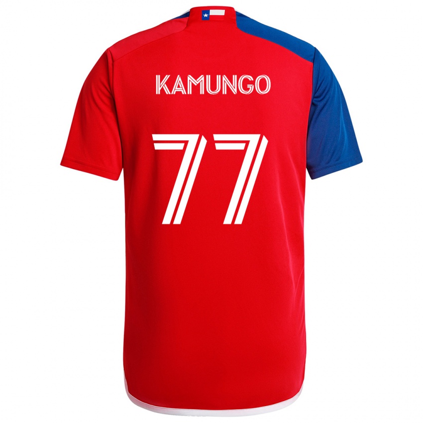 Dětské Bernard Kamungo #77 Modrá Červená Domů Hráčské Dresy 2024/25 Dres