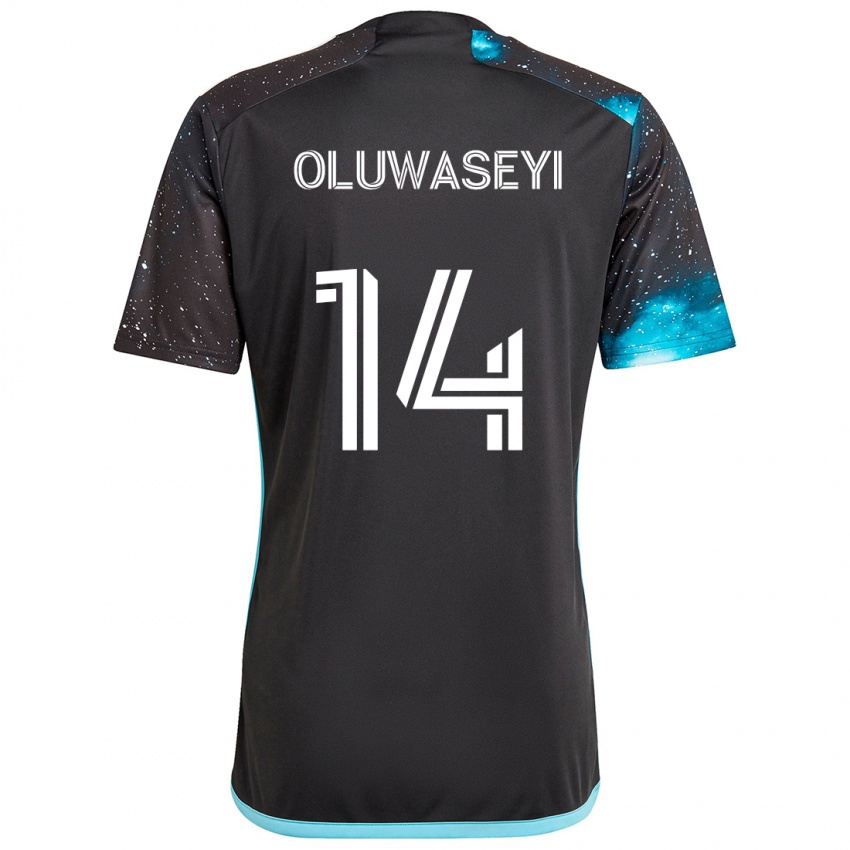 Dětské Tani Oluwaseyi #14 Černá Modrá Domů Hráčské Dresy 2024/25 Dres