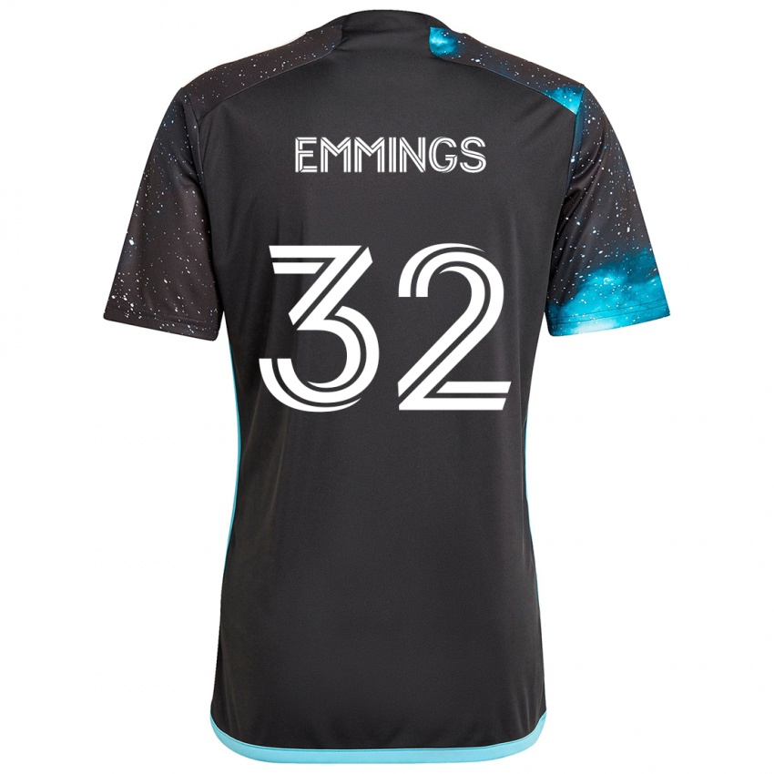 Dětské Fred Emmings #32 Černá Modrá Domů Hráčské Dresy 2024/25 Dres