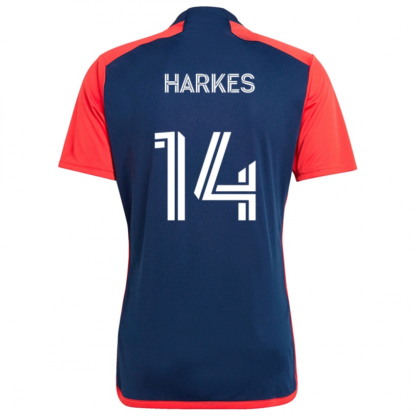 Dětské Ian Harkes #14 Modrá Červená Domů Hráčské Dresy 2024/25 Dres