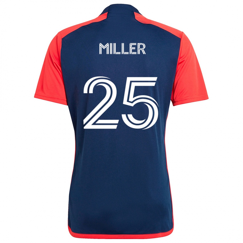 Dětské Peyton Miller #25 Modrá Červená Domů Hráčské Dresy 2024/25 Dres