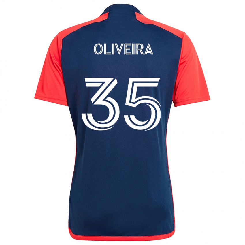 Dětské Cristiano Oliveira #35 Modrá Červená Domů Hráčské Dresy 2024/25 Dres