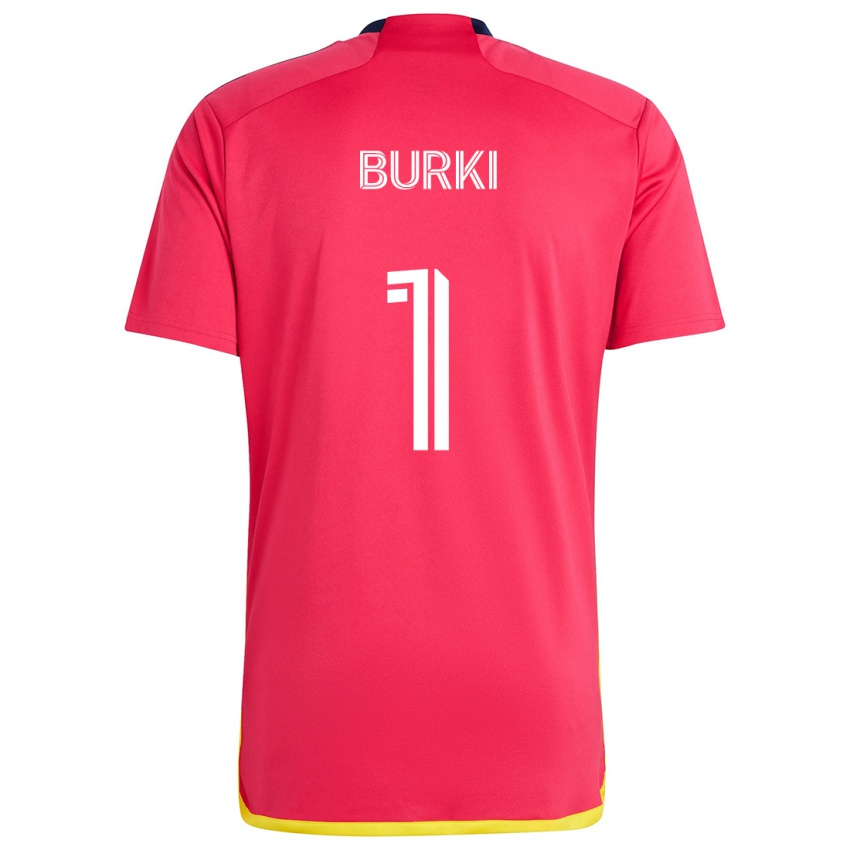 Dětské Roman Bürki #1 Červená Modrá Domů Hráčské Dresy 2024/25 Dres