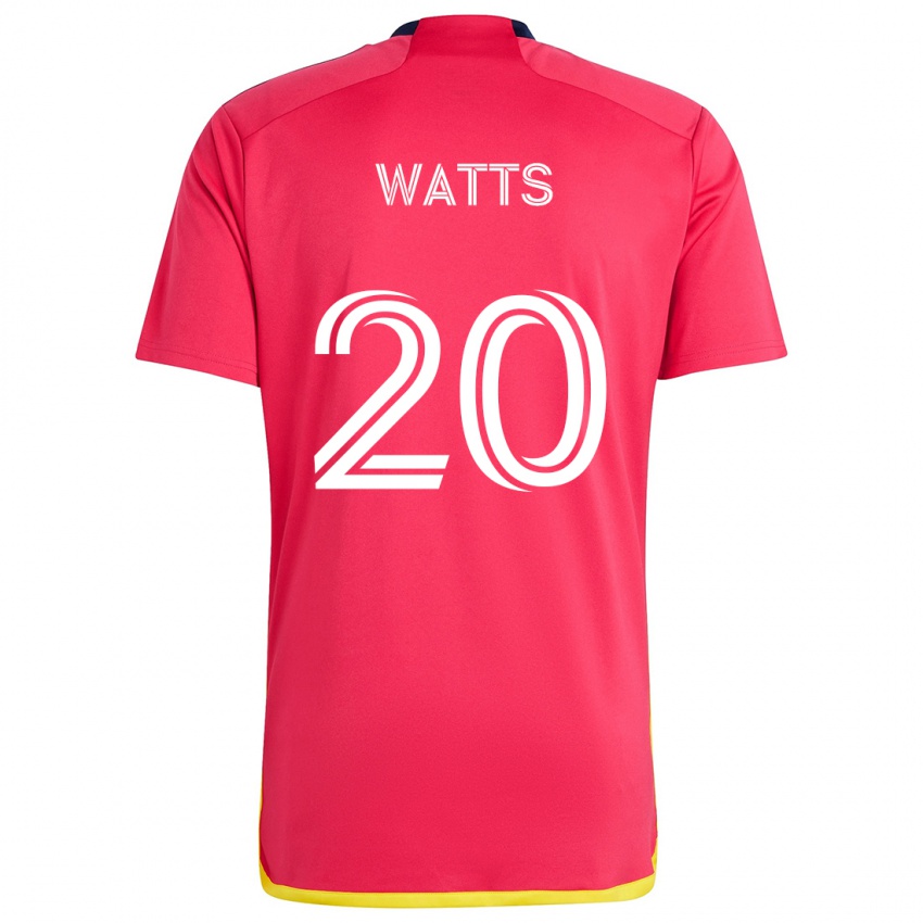 Dětské Akil Watts #20 Červená Modrá Domů Hráčské Dresy 2024/25 Dres